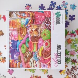 FREE ** Missing Pieces Buffalo Donut Worry Be Happy 1000 Piece Puzzle